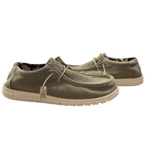 Hey Dude Men’s Sz 13 Wally Stretch Beige Taupe Slip On Comfort Shoes